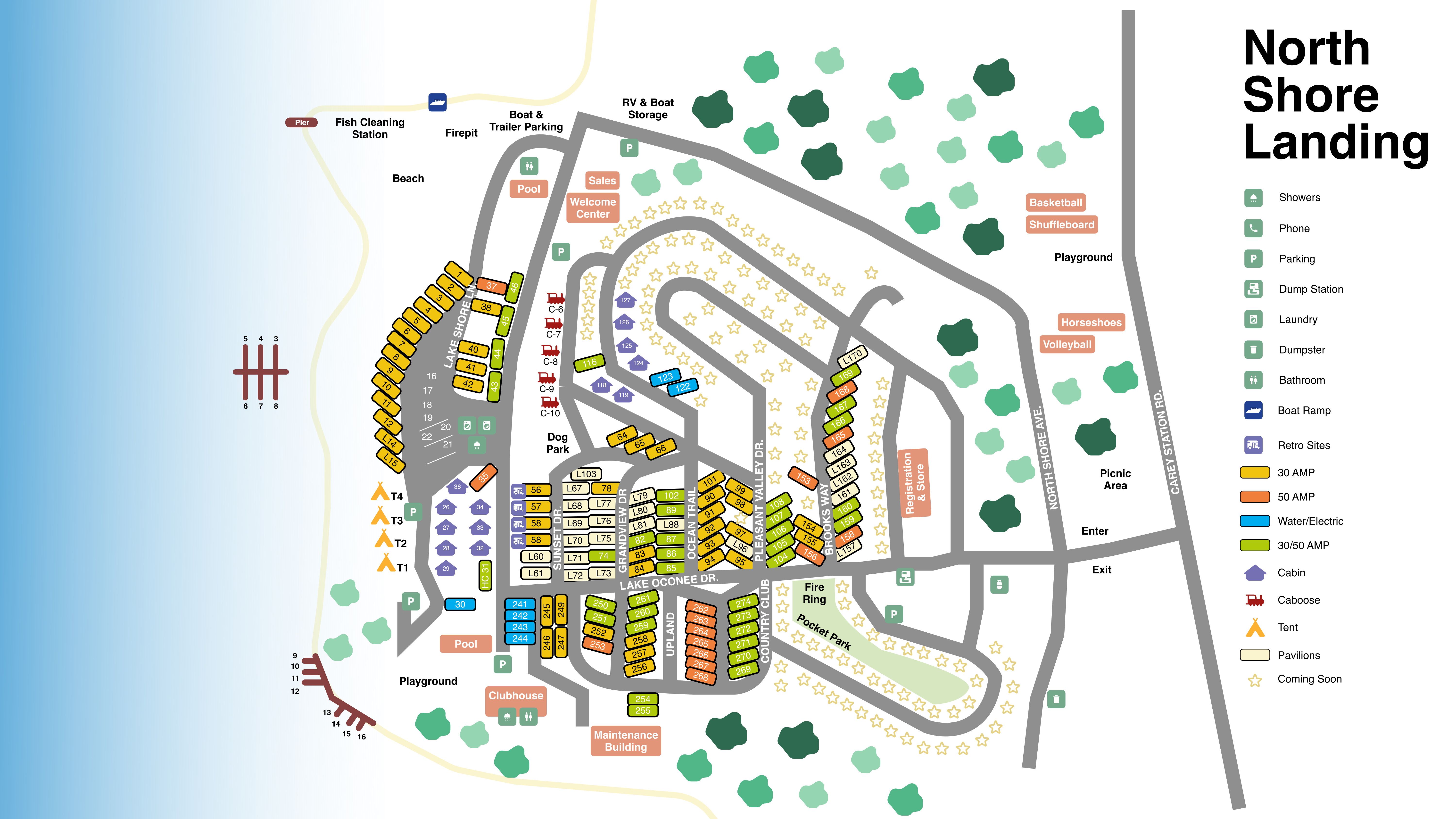 North Shore Landing Resort Map